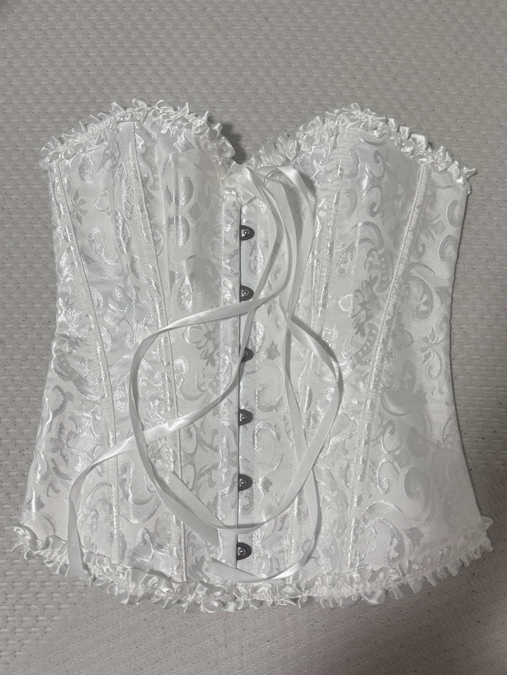 Amazon White Lace Bustier Corset Top Halloween